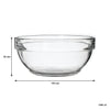 REGENT STACKING GLASS BOWL, 1LT (80X165MM DIA)