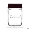 CONSOL JAR WITH NEW ASSORTED COLOURED LID, 250ML (105X69MM DIA)