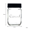 CONSOL JAR WITH NEW ASSORTED COLOURED LID, 250ML (105X69MM DIA)