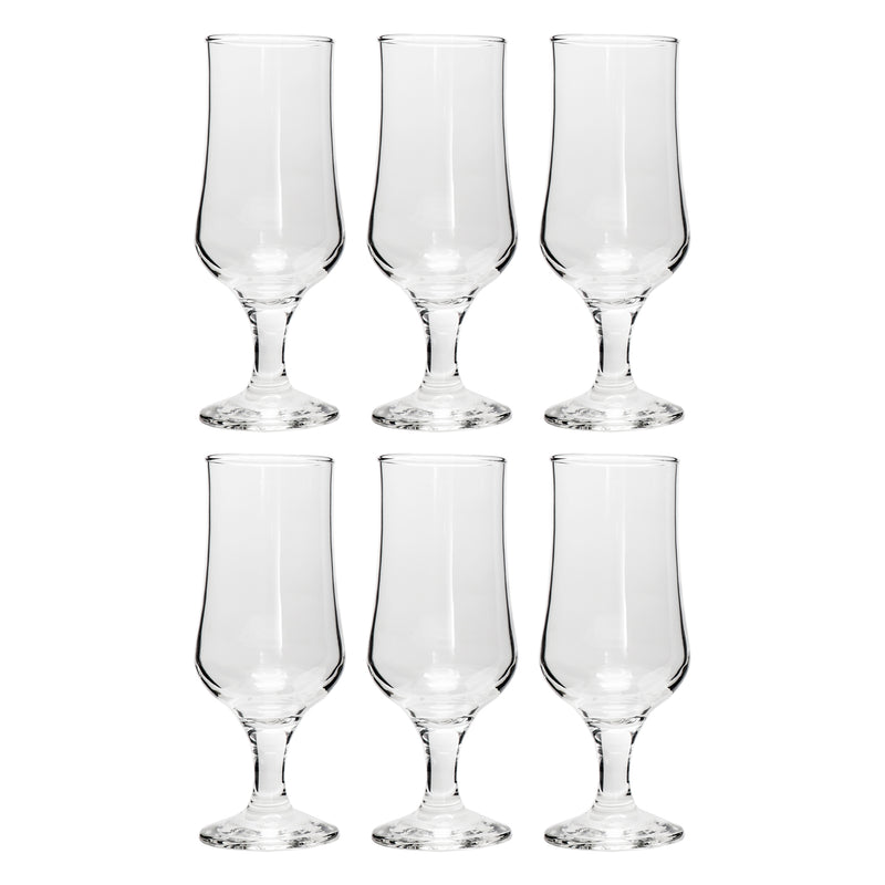 REGENT STEMMED BEER GLASS 6 PACK, (370ML)