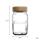 CONSOL JAR WITH LIGHT WOOD LID, 1LT (167X102MM DIA)