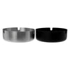 REGENT ASHTRAY ROUND STAINLESS STEEL POWDER COATED BLACK, (100MM DIAX30MM)