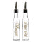 REGENT SQUARE OLIVE OIL & VINEGAR BOTTLES WITH POURERS AND GOLD PRINT (EACH), 250ML (203X48X48MM)