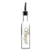 REGENT SQUARE OLIVE OIL & VINEGAR BOTTLES WITH POURERS AND GOLD PRINT (EACH), 250ML (203X48X48MM)