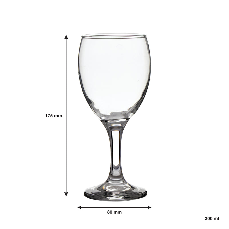 REGENT ROMANTIC STEMMED WINE GLASS, (300ML) BULK
