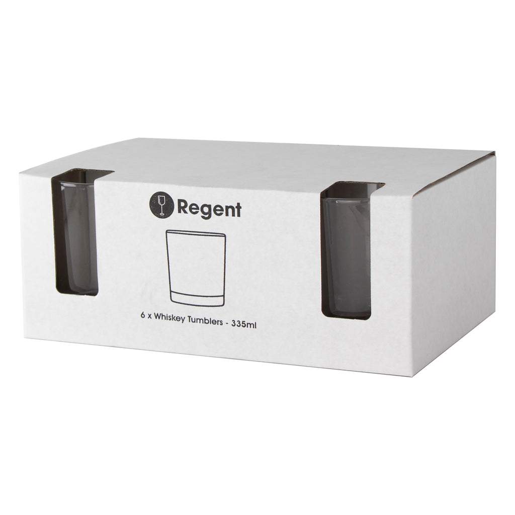 REGENT WHISKY GLASS 6 PACK, (335ML)