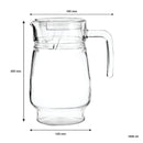 REGENT GLASS WATER JUG (1LT) & 4 WILLY TUMBLERS (340ML) - 5 PIECE SET