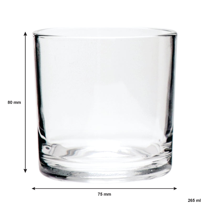 REGENT WHISKEY GLASS TUMBLER 6 PACK, (265ML)