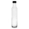 CONSOL ROUND OIL & VINEGAR BOTTLE WITH BLACK LID, 250ML (234X50MM DIA)