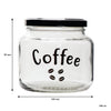 REGENT GLASS TEA, COFFEE, SUGAR PRINTED CANISTERS 3 PIECE SET, 500ML (95X100MM DIA)