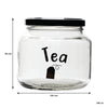 REGENT GLASS TEA, COFFEE, SUGAR PRINTED CANISTERS 3 PIECE SET, 500ML (95X100MM DIA)