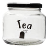 REGENT GLASS TEA, COFFEE, SUGAR PRINTED CANISTERS 3 PIECE SET, 500ML (95X100MM DIA)