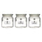 REGENT KITCHEN TEA, COFFEE AND SUGAR GLASS CANISTERS 3PCS SET, 550ML (110X100MM DIA