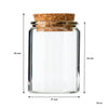 REGENT GLASS BOTTLES WITH CORK LIDS 4PCS, 50ML (47MM DIAX58MM)