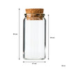 REGENT GLASS BOTTLES WITH CORK LIDS 4PCS, 95ML (47MM DIAX86MM)