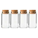 REGENT GLASS BOTTLES WITH CORK LIDS 4PCS, 95ML (47MM DIAX86MM)