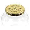 REGENT LIFE IS A JOURNEY GLASS STORAGE JAR WITH GOLD LID, 2LT (220X125MM DIA)