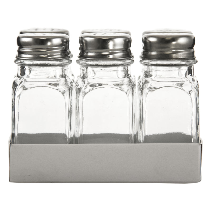 REGENT CLEOPATRA GLASS SALT & PEPPER SHAKERS 6 PACK, 70ML (90X40X40MM)