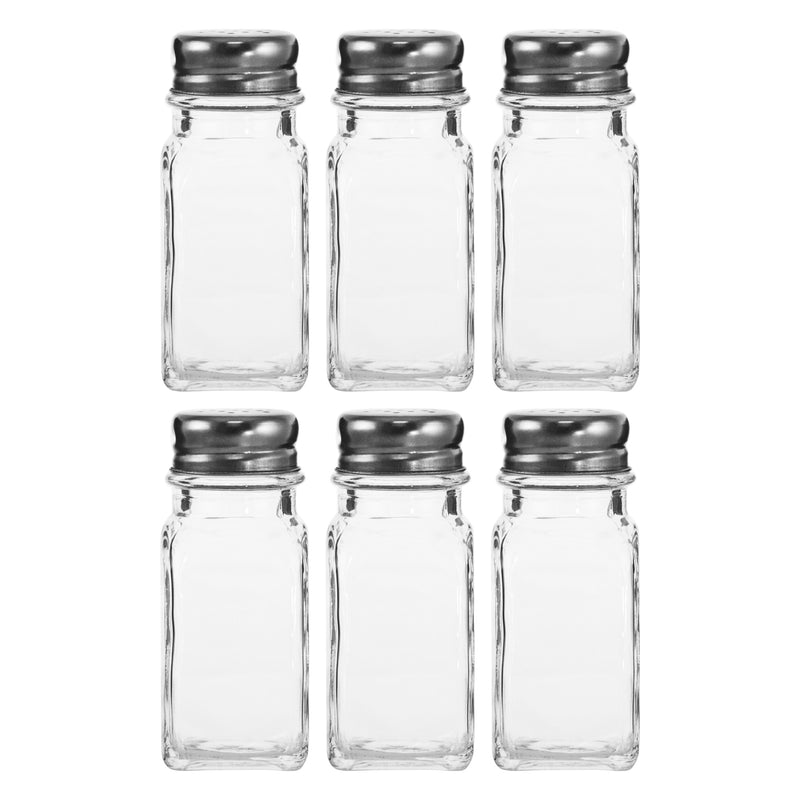 REGENT CLEOPATRA GLASS SALT & PEPPER SHAKERS 6 PACK, 70ML (90X40X40MM)