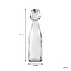 REGENT GLASS BOTTLES WITH WHITE CLIP TOP LIDS 6 PACK, 500ML (65MM DIAX275MM