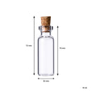 REGENT GLASS BOTTLES WITH CORK LIDS 12PCS, 18ML (22MM DIAX72MM)