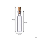 REGENT GLASS BOTTLES WITH CORK LIDS 12PCS, 30ML (22MM DIAX104MM)