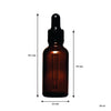 REGENT AMBER GLASS BOTTLE WITH BLACK PLASTIC DROPPER LID 4 PIECE, 30ML (32MM DIAX101MM)