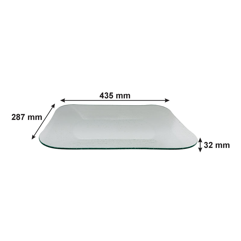 REGENT RECTANGULAR PLATTER BUBBLE GLASS - LARGE, (430X290MM)