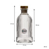 REGENT GLASS RIBBED PERFUME BOTTLE WITH ROSE GOLD PLASTIC STOPPER, 200ML (61MM DIX137MM)