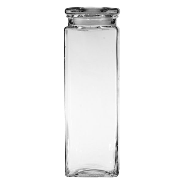 REGENT GLASS SLIM SQUARE JAR WITH GLASS LID, 2.3LT (315X100X100MM)