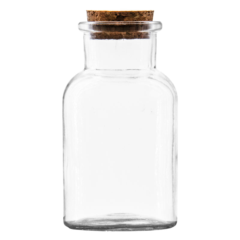 REGENT GLASS BOTTLE WITH CORK LID, 150ML (60MM DIAX110MM)