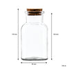 REGENT GLASS BOTTLE WITH CORK LID, 150ML (60MM DIAX110MM)