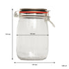 REGENT ROUND HERMETIC GLASS CANISTER WITH CLIP-SEAL METAL LID, 1LT (170X110MM DIA)