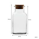 REGENT GLASS BOTTLE WITH CORK LID, 250ML (64MM DIAX130MM)