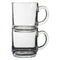 REGENT GLASS STACKABLE COFFEE MUG 4 PACK, (300ML)