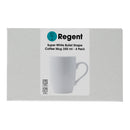 REGENT SUPER WHITE BULLET SHAPE COFFEE MUG 4 PACK, 350ML