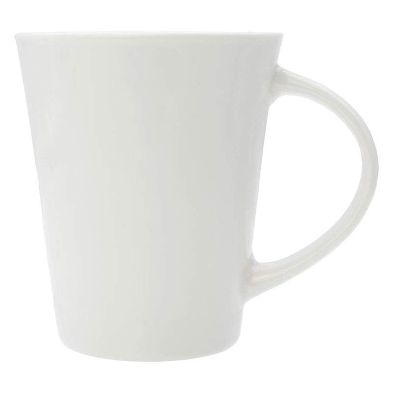 REGENT SUPER WHITE TRUMPET SHAPE COFFEE MUG 4 PACK, 380ML