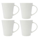 REGENT SUPER WHITE TRUMPET SHAPE COFFEE MUG 4 PACK, 380ML