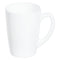 LUMINARC WHITE OPAL GLASS BULLET SHAPE COFFEE MUG 4 PACK, (320ML)