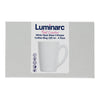 LUMINARC WHITE OPAL GLASS BULLET SHAPE COFFEE MUG 4 PACK, (320ML)