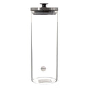 REGENT ROUND BOROCILICATE GLASS CANISTER WITH METAL LID AND BLACK KNOB, 1,7LT (285X100MM DIA)