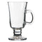 REGENT GLASS FOOTED MUG WITH HANDLE 4 PACK, (240ML)