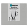 REGENT GLASS FOOTED MUG WITH HANDLE 4 PACK, (240ML)