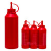 REGENT ROUND PLASTIC SAUCE BOTTLE RED 6 PACK, (500ML)