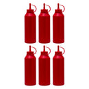 REGENT ROUND PLASTIC SAUCE BOTTLE RED 6 PACK, (500ML)