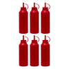 REGENT ROUND PLASTIC SAUCE BOTTLE RED 6 PACK, (500ML)