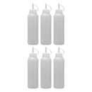 REGENT ROUND PLASTIC SAUCE  BOTTLE WHITE 6 PACK,(500ML)