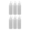 REGENT ROUND PLASTIC SAUCE  BOTTLE WHITE 6 PACK,(500ML)