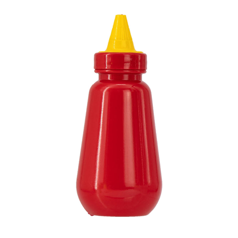 REGENT PLASTIC TEAR DROP SAUCE BOTTLE RED 6 PACK,  (250ML)