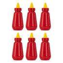 REGENT PLASTIC TEAR DROP SAUCE BOTTLE RED 6 PACK,  (250ML)